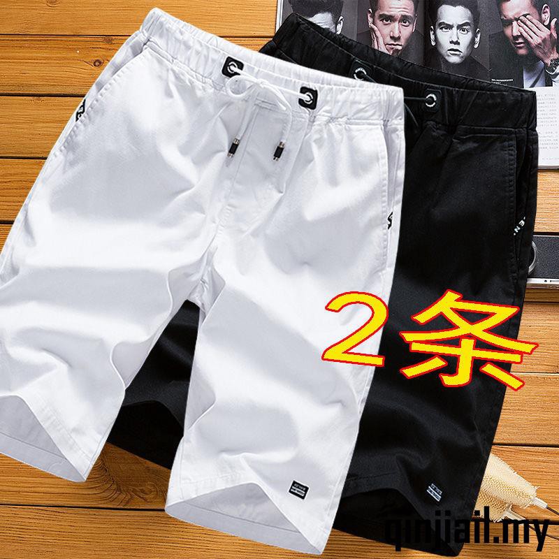 短褲男2021夏季寬松休閑五分褲新款潮流百搭運動褲純棉男士沙灘褲shorts Men S 2021 Summer Loose Casual Five Point Pants New Tqinjiail My5 25 50