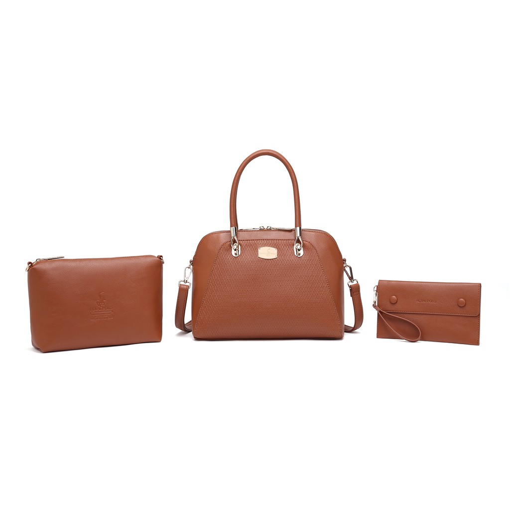 Royal Polo Francesca Handbag 3 In 1 Set Free Sling Bag Button Envelope Wristlet Shopee Malaysia