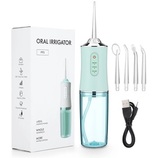 【Free four nozzles】Oral Irrigator 3 Modes Portable 220ml Dental Water Flosser Rechargeable Irrigator Dental Water Floss 冲牙器 水牙线