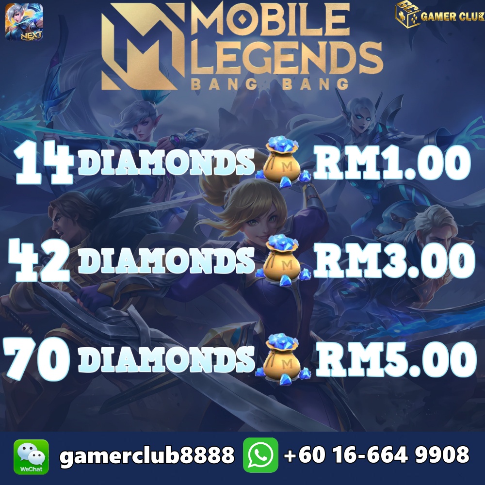 Mlbb Diamonds Mobile Legends Instant Delivery 100 Legit Top Up Via Id Shopee Malaysia 4762