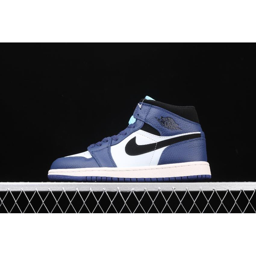 air jordan 1 mid deep royal blue black