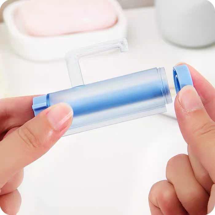 Premium Essential roller lipat picit ubat gigi jimat tak membazir Toothpaste Dispenser Tube Partner Sucker Hanging St... - Image 2