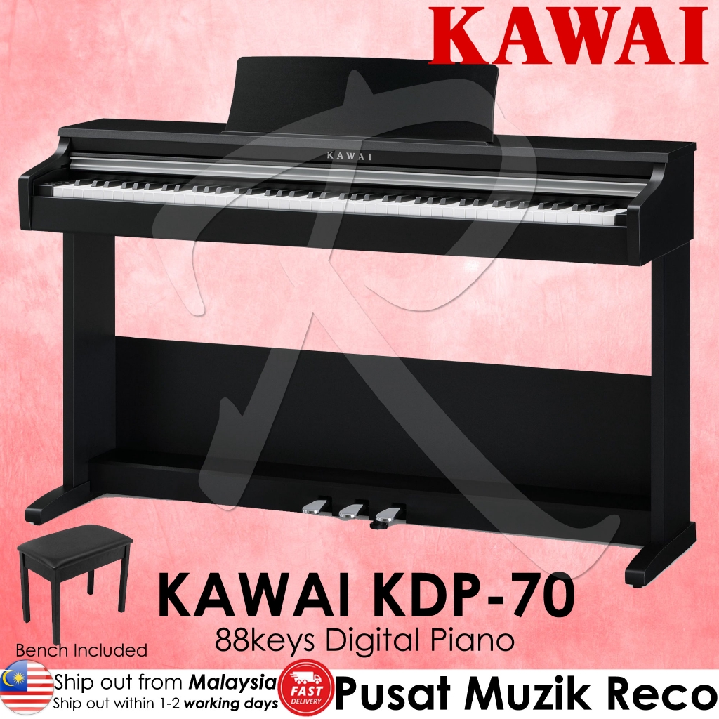 Kawai Kdp 70 88 Keys Digital Piano With Cover Bench Kdp70 Kdp