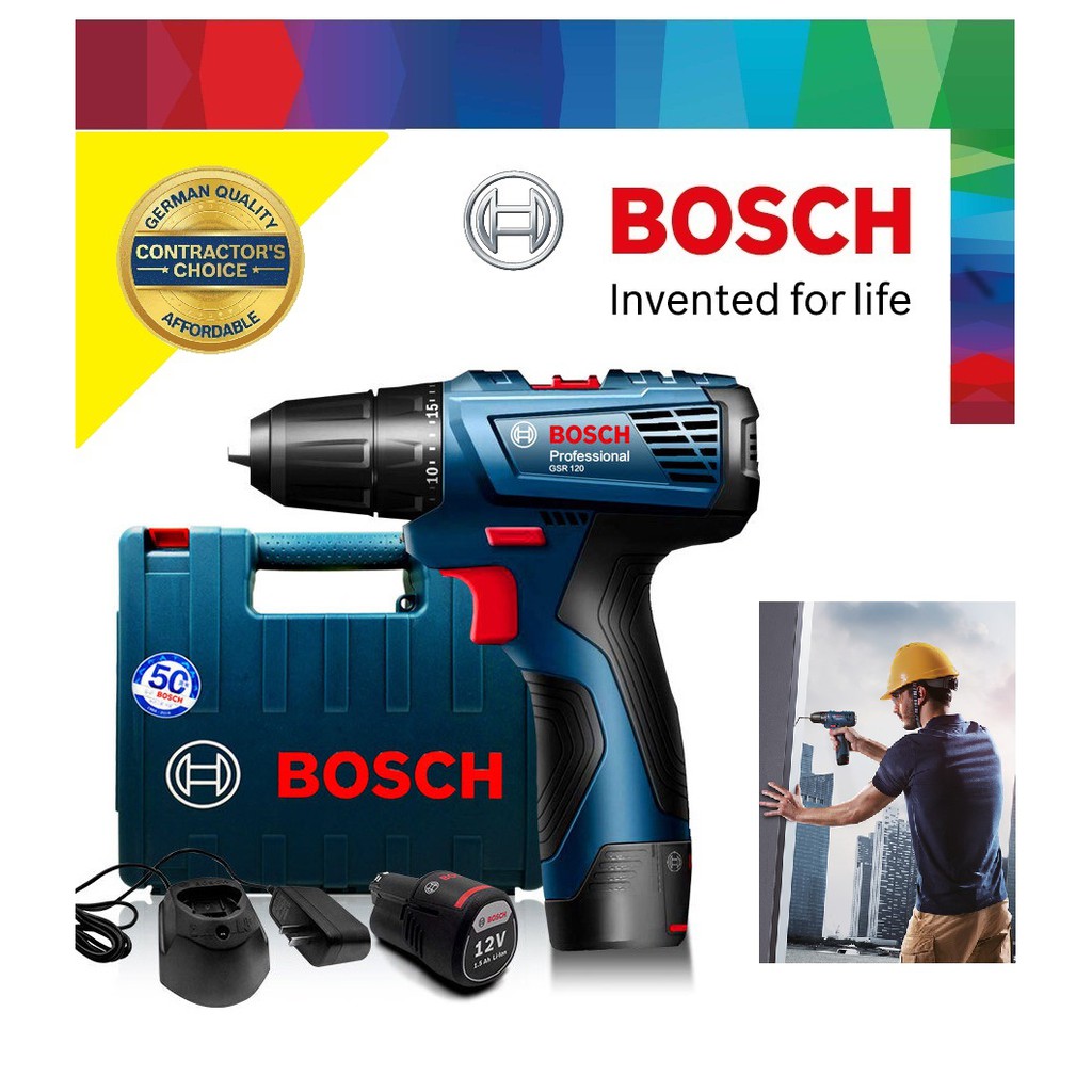 Bosch Gsr 12v Compact Cordless Drill Driver Shopee Malaysia