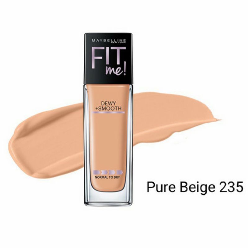 Foundation Maybelline Fit Me Dewy Smooth 235 Pure Beige Matteporeless Liquid Foundation 30ml 4457