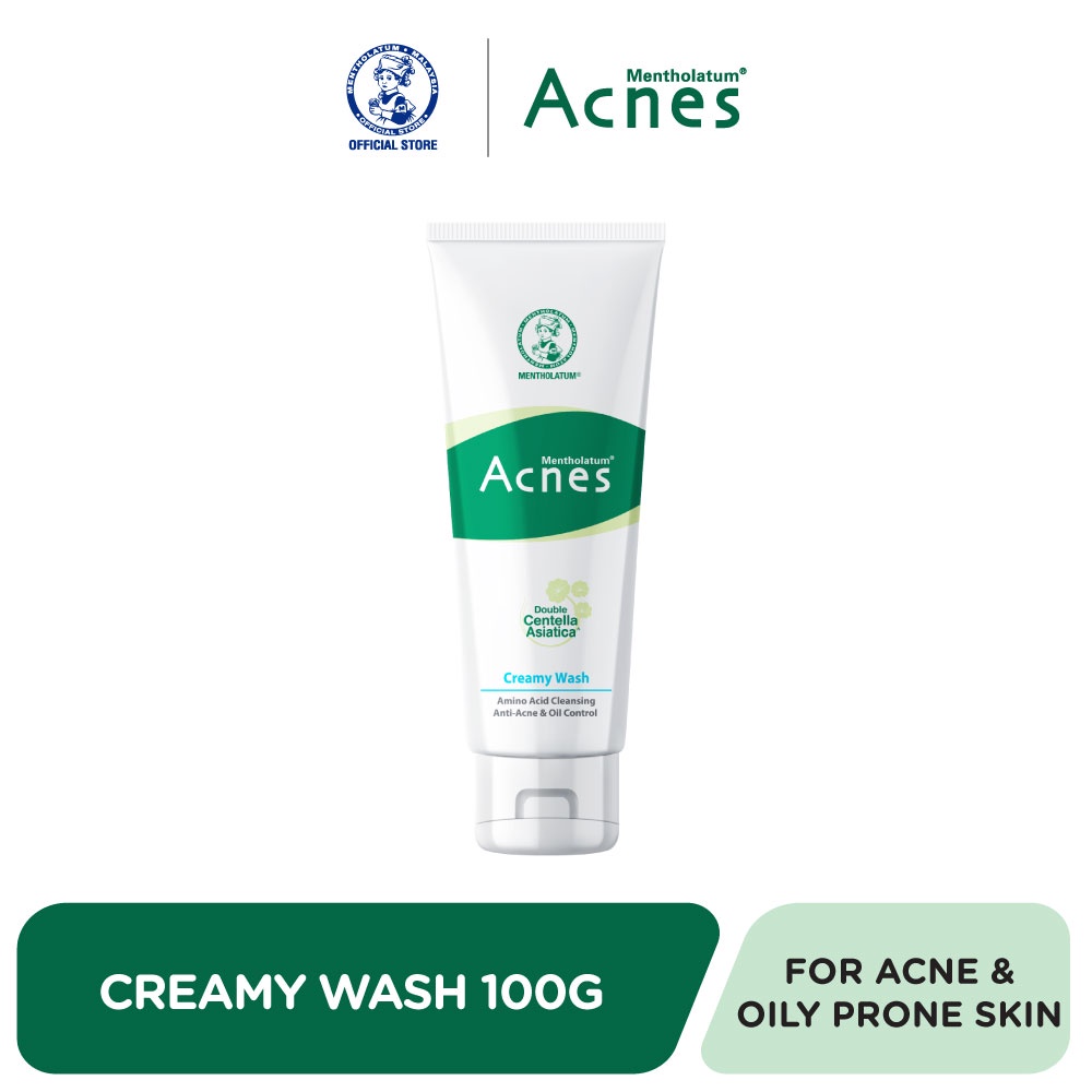 Mentholatum Acnes Creamy Wash 100g [Anti-Acne/ Oil Control/ Lighten ...