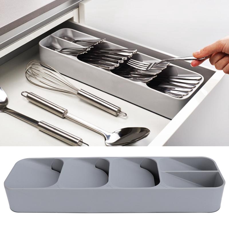 Onebuycart Kitchen Drawer Organizer Tray Cutlery Spoon Separation