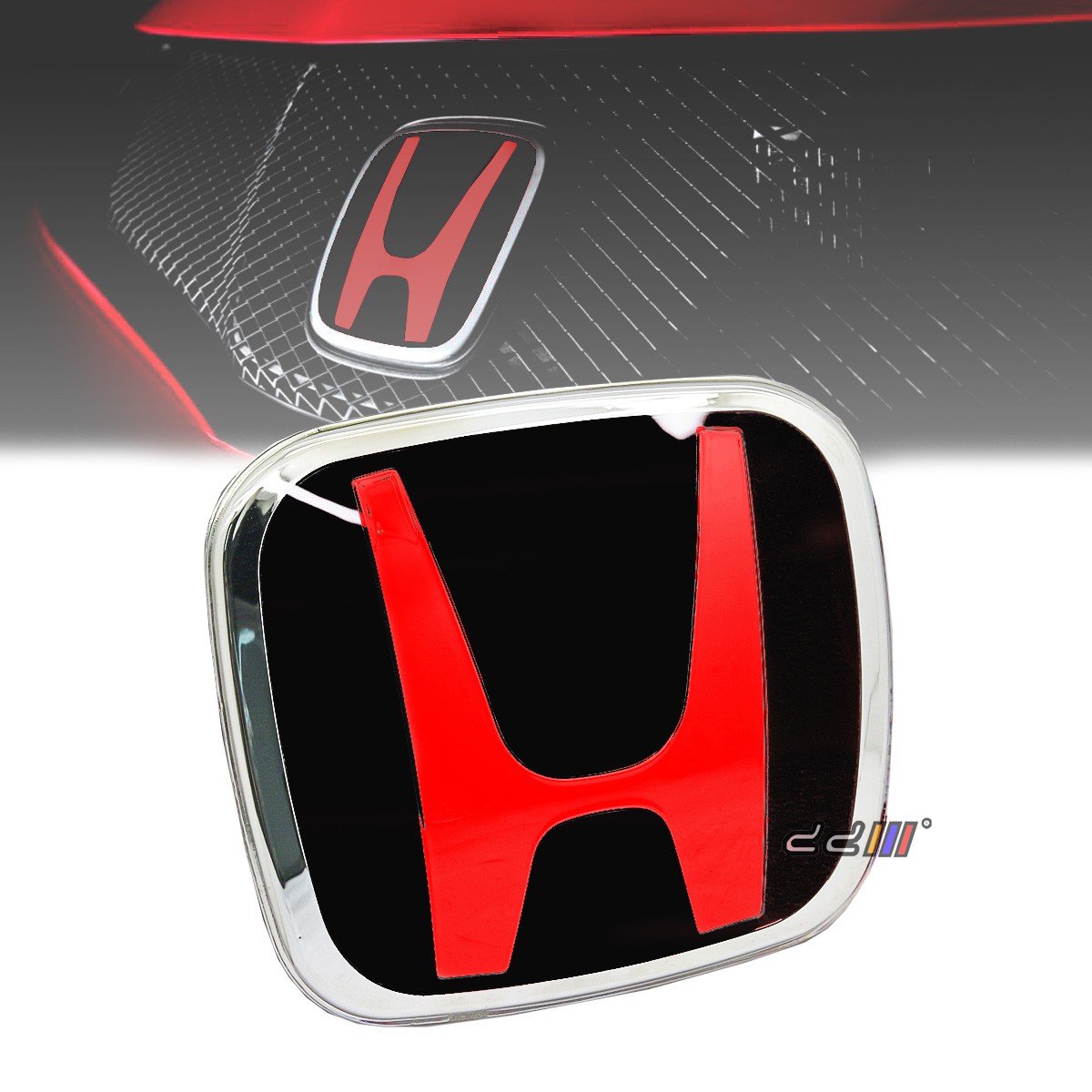 Jdm Front Black Badge Emblem For Honda Civic Fd1 Fd2 Fd3 Accord Cm6 Cl7 City Gm3 Shopee Malaysia