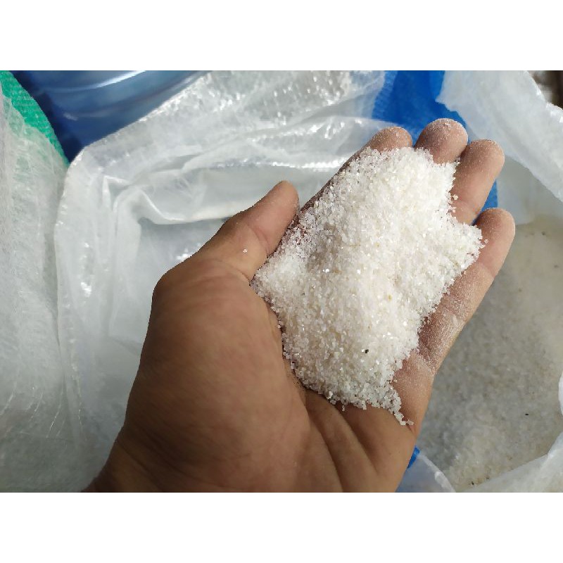 White silica Sand / silica crystal Sand 1000gr aquascape waterfall