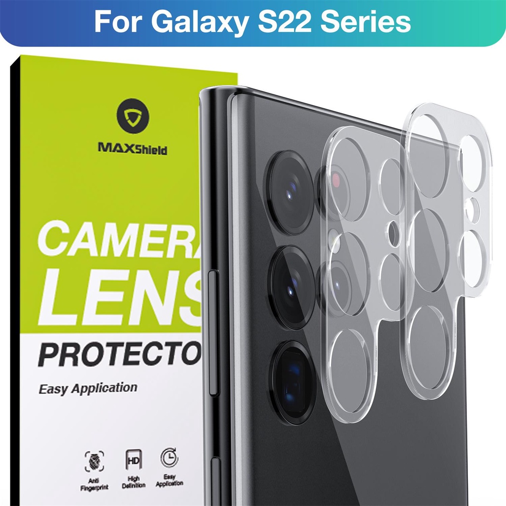 For Samsung GALAXY S22 S23 Plus Ultra MAXSHIELD Camera Lens Tempered ...