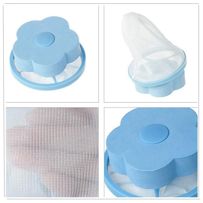 Versatile Premium (Penghantaran hari yang sama) Floating Flower Washing Machine Filter Washer Lint Trap 2Pcs Multi - Image 4