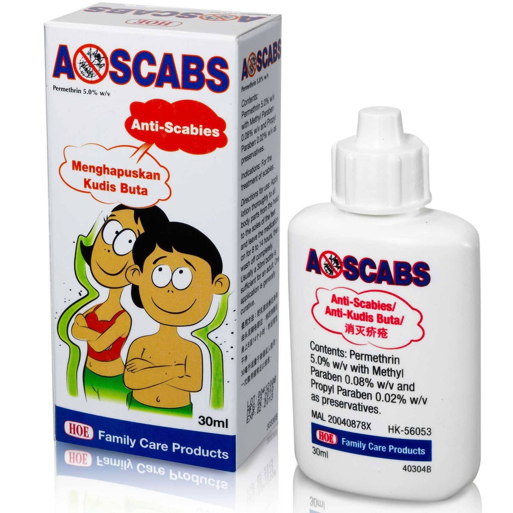 ASCABS ANTI SCABIES Head Lice Anti Kudis Buta Anti Kutu Permethrin 5