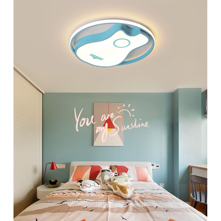 Guitar Children S Ceiling Lamp Post Modern Simple Creative Individual Bedroom Lamp Led Boy Girl Led Room Lamp Shopee Malaysia