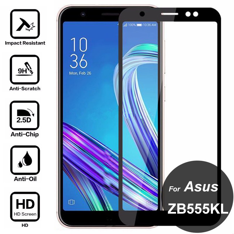 Tempered Glass For Asus Zenfone Max M1 Zb555kl X00pd Full Cover Screen Protector Tempered Glass Film Shopee Malaysia