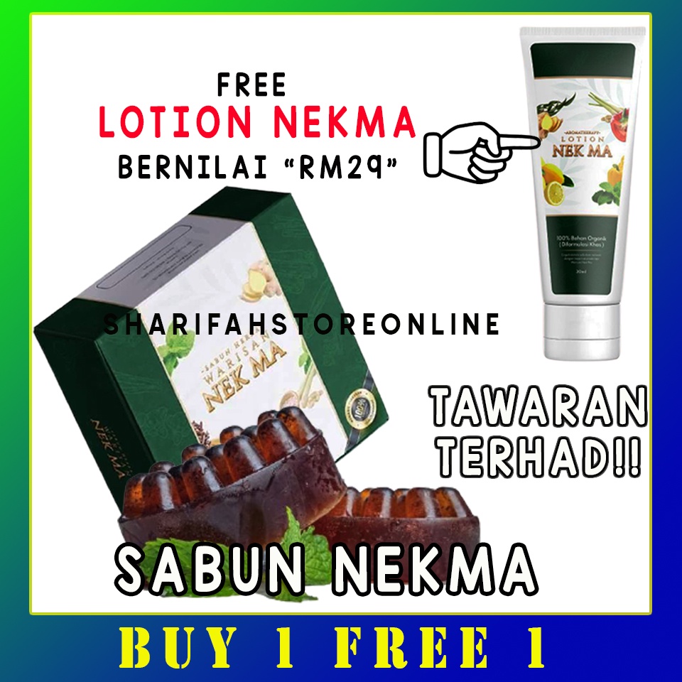 Sabun Nekma Buy 1 Free 1 Sabun Warisan Nek Ma Original 100 Shopee Malaysia 7326