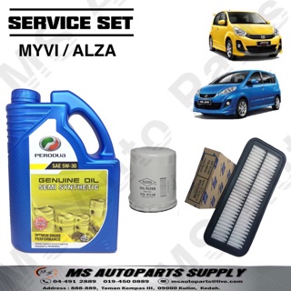Perodua 5W30 Semi Synthetic Engine Oil (4L) 5W-30 (With 