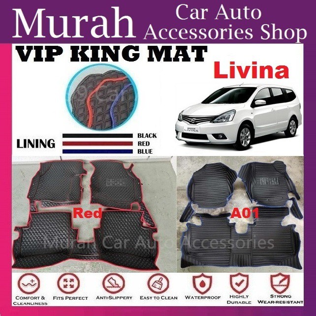 Nissan Grand Livina XGear 20062022 VIP KING MAT CAR CARPET FLOOR MAT