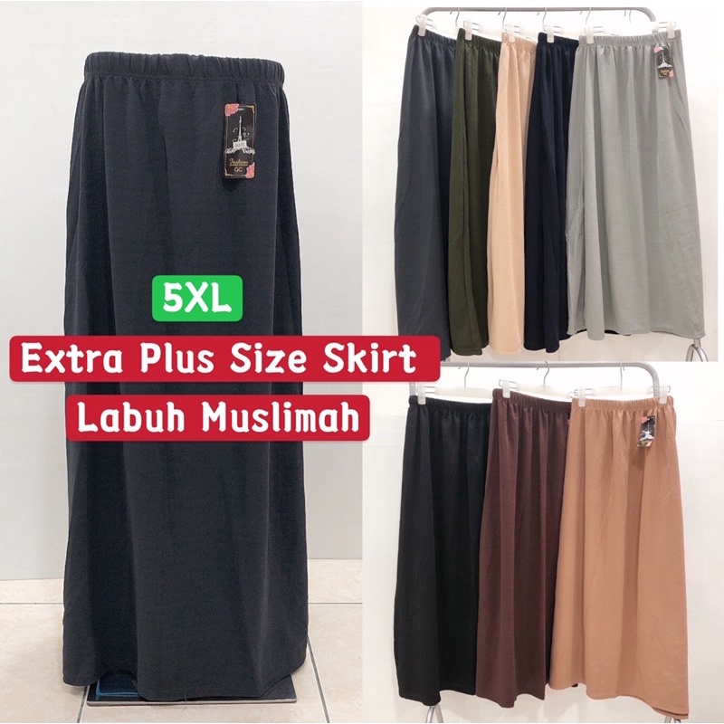?5XL?#LW508 Extra Plus Size Skirt Labuh Muslimah /Kain Labuh Kembang /Skirt Labuh Muslimah Kain Laici