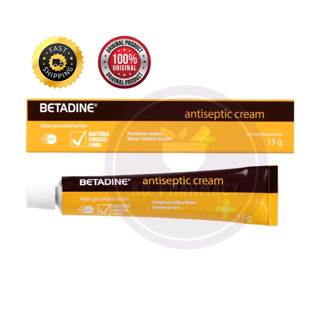 Betadine Antiseptic Cream 15g ( Wound Protectant and Healer) | Shopee ...