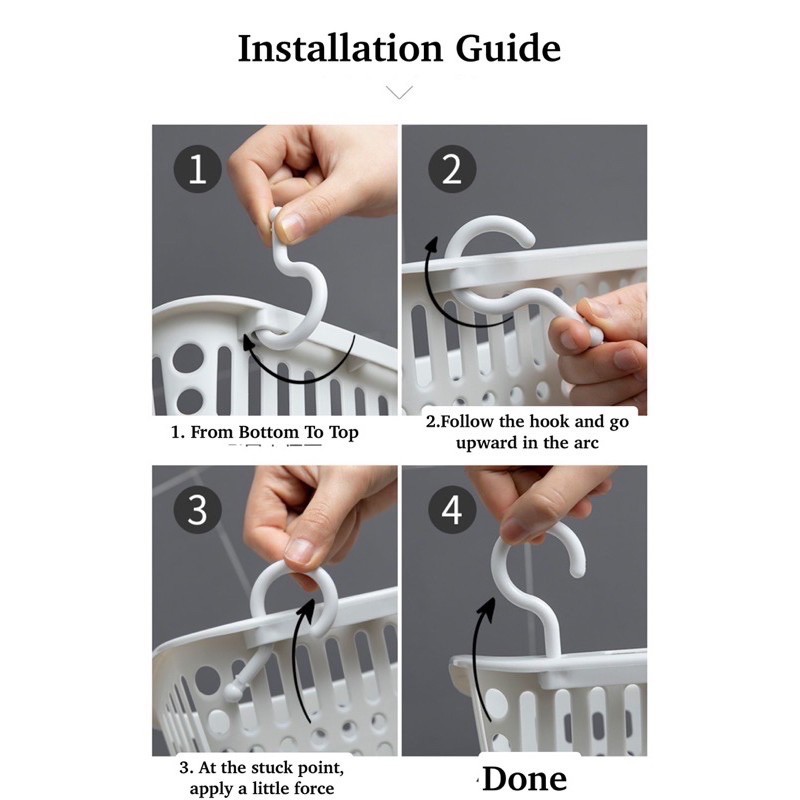 Muji Style Hanging storage basket  Multipurpose Basket bathroom