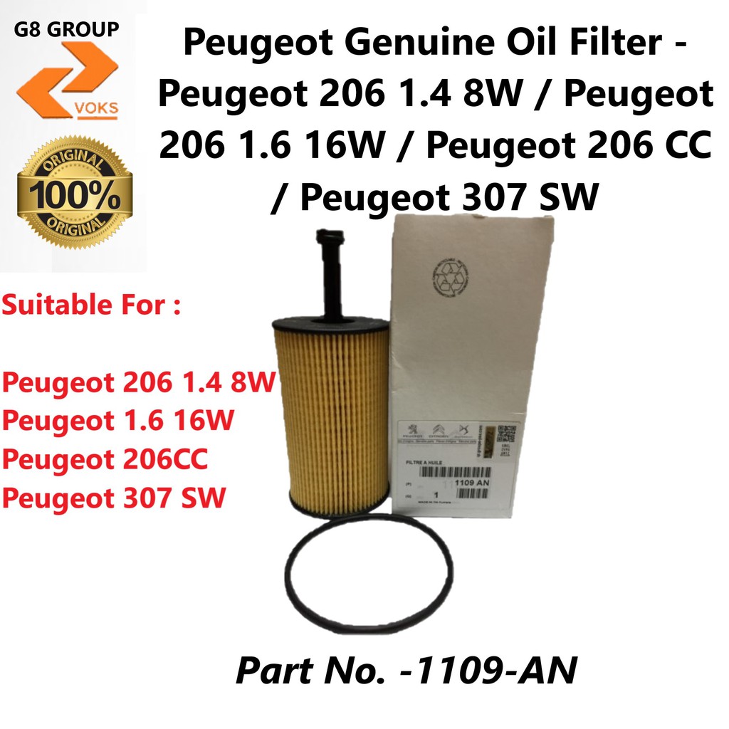 Peugeot 206 1.4 8V / Peugeot 206 1.6 16V / Peugeot 206 CC / Peugeot 307