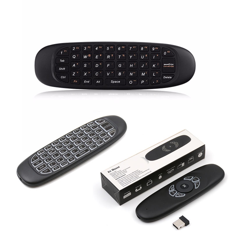 Premium Durable 2 1 Wireless Game Keyboard Backlit Remote Control C120 Fly Air Mouse Rechargeable 2.4G Android Contro... - Image 3