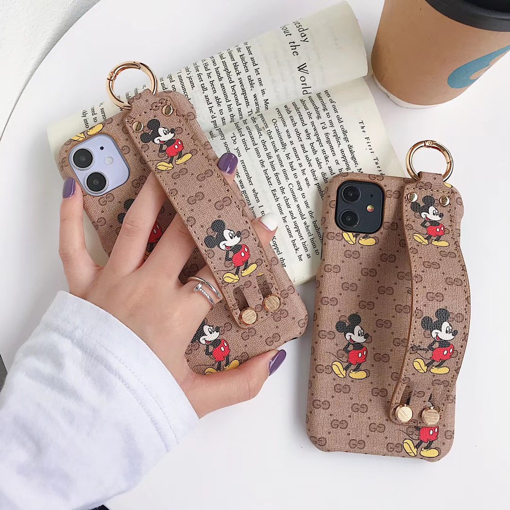 Gucci Disney Mickey Mouse Co Branded Iphone7 8 Plus X Xs Max Xr Mobile Phone Case Iphone 11 Pro Max Wristband Bracket Mobile Phone Case Shopee Malaysia