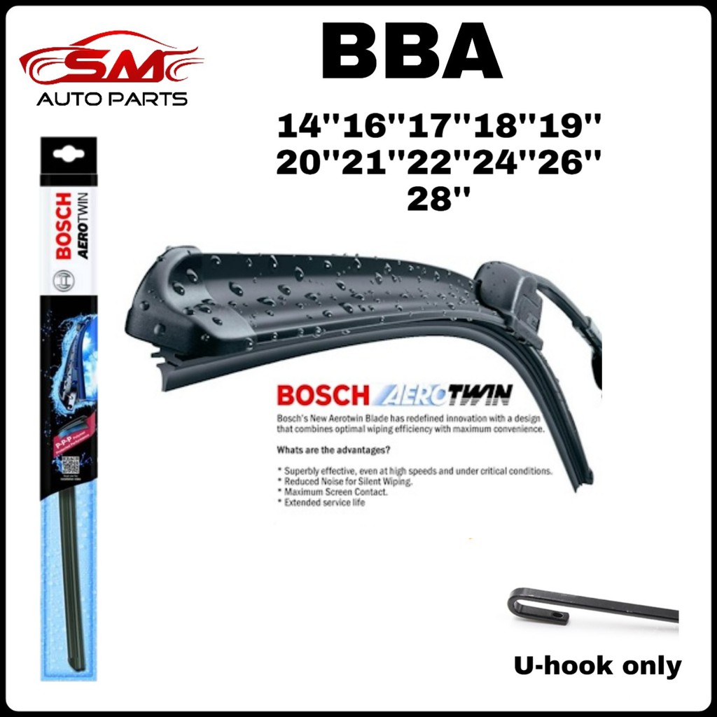Bosch Bba Aerotwin Wiper Blade Compatible With All U Hook Type