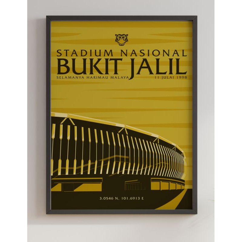 P19 | Estadio : Bukit Jalil | Harimau Malaya | A3 Poster