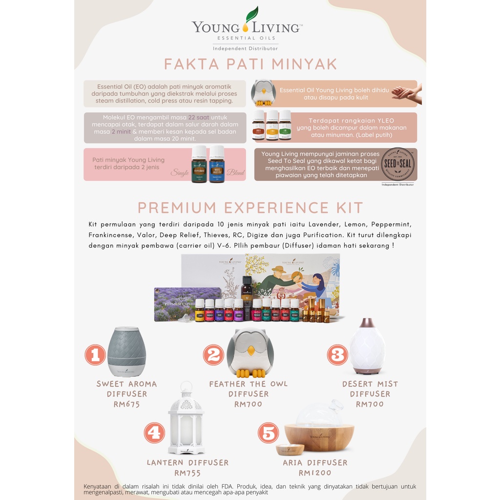 BROCHURE FLYERS - YOUNG LIVING PREMEX &amp; EO TERLARIS | Shopee Malaysia