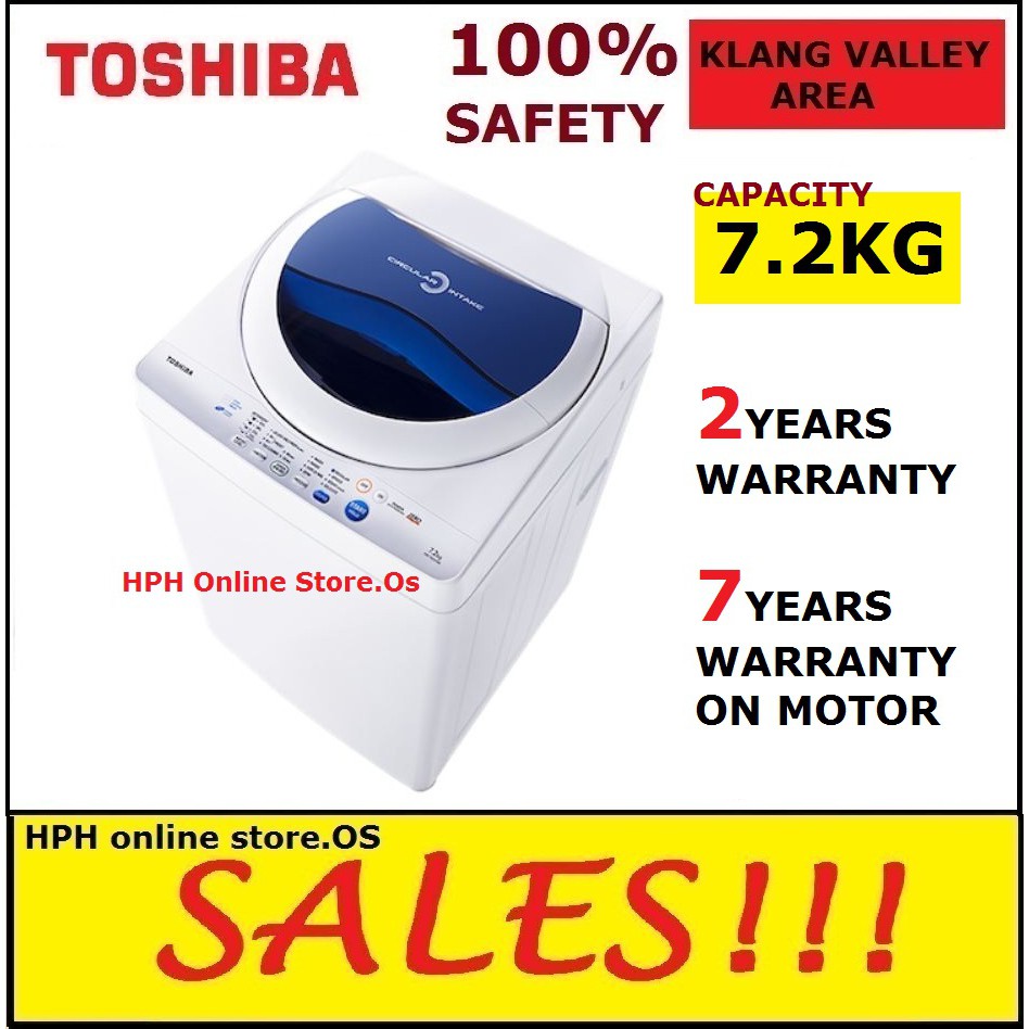 TOSHIBA 7.2KG FULLY AUTO WASHING MACHINE AWF820SM / AWF820SM(WB