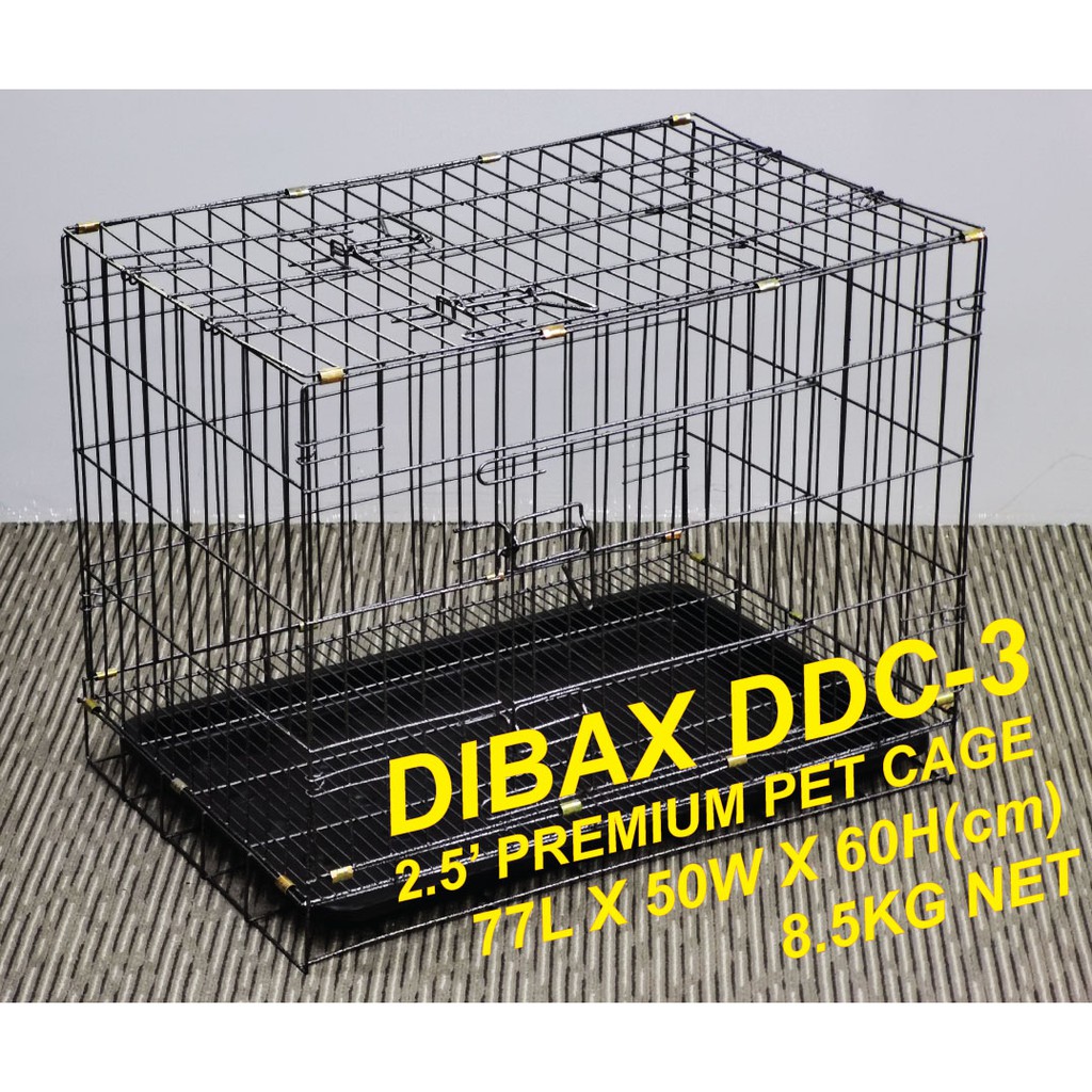 Dibax 2 5 Feet Double Doors Premium Pet Crate Ddc 3 X 77l X 50w X 60h Cm