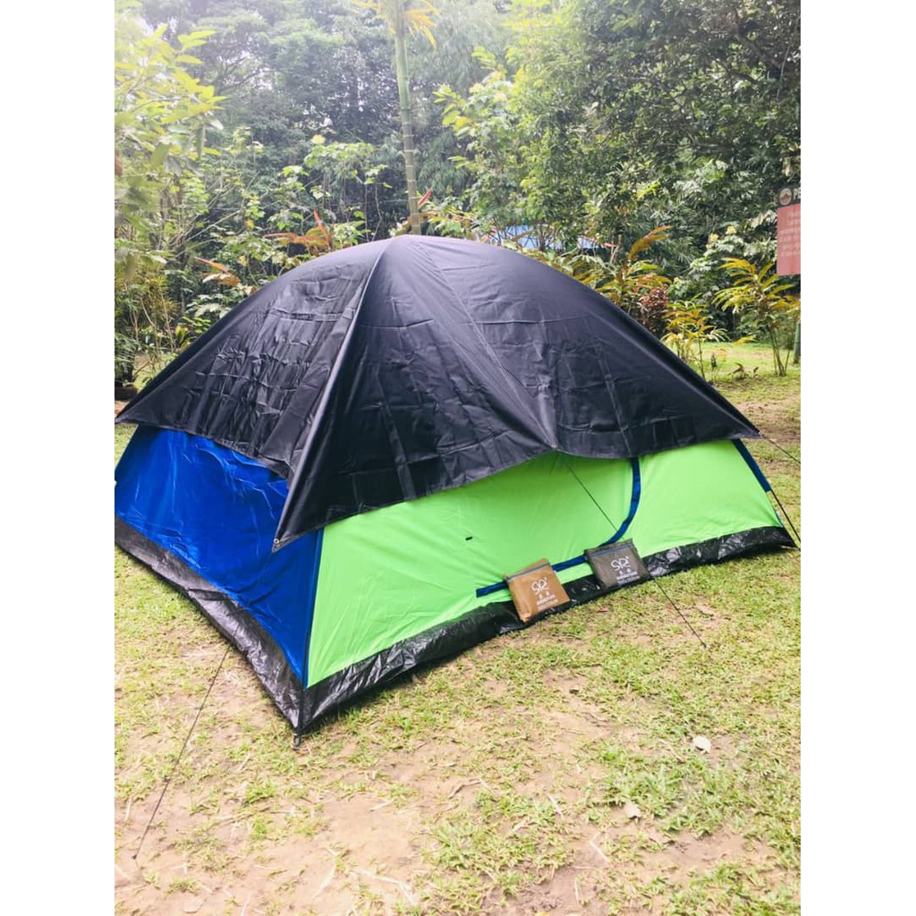 Khemah Camping Besar 10 pax Big Camping Tent Double Layer Outdoor Tent  Waterproof Flysheet Free | Shopee Malaysia