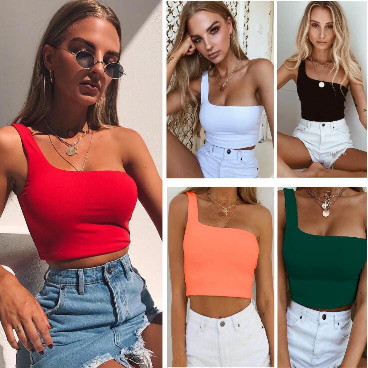 red bustier crop top