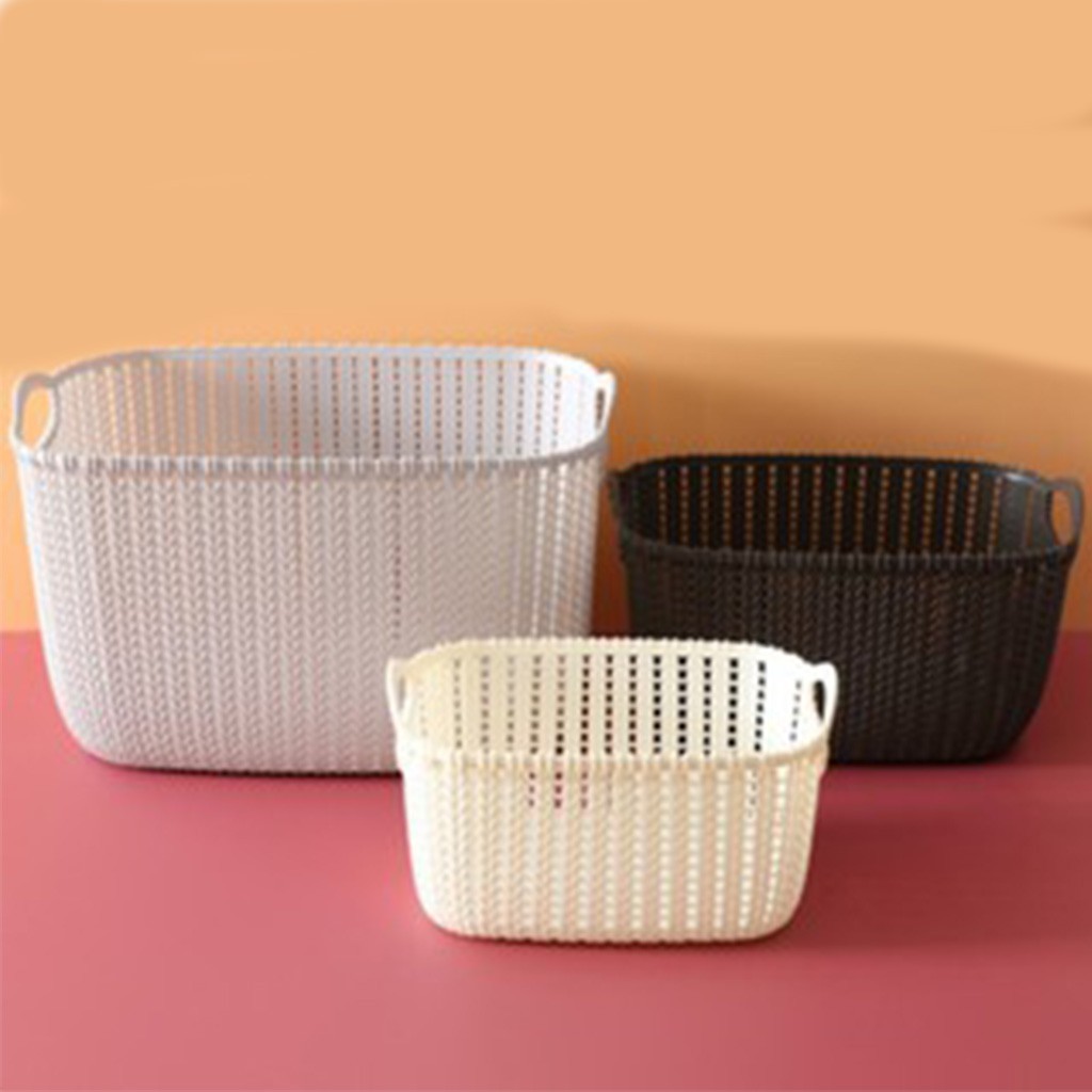 woven plastic storage basket