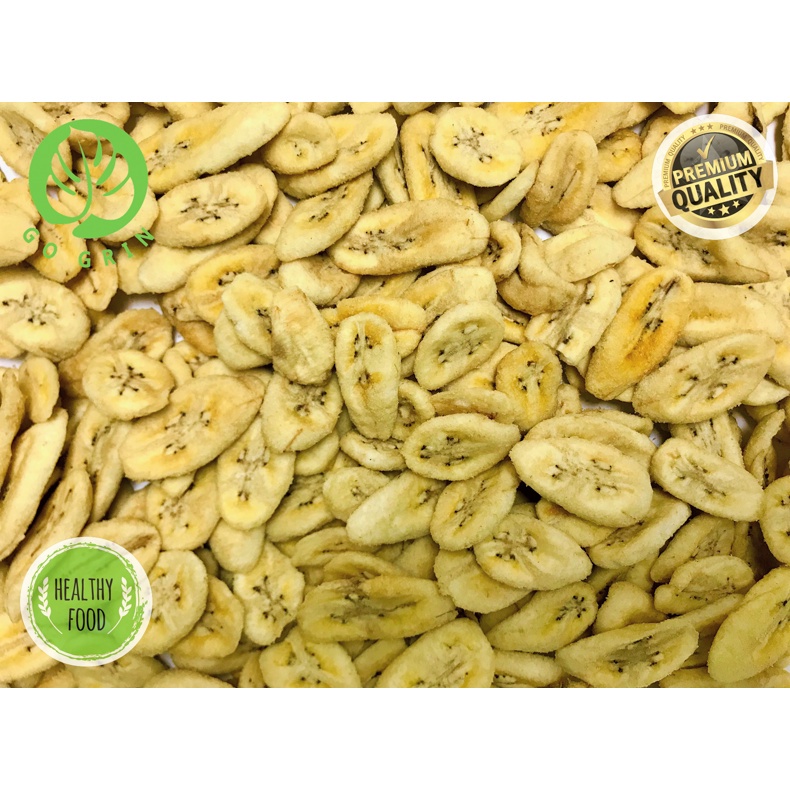 Healthy Banana Chips 250 gram (Halal, Vacuum Fry) Kerepek Pisang Goreng Sihat Go Grin