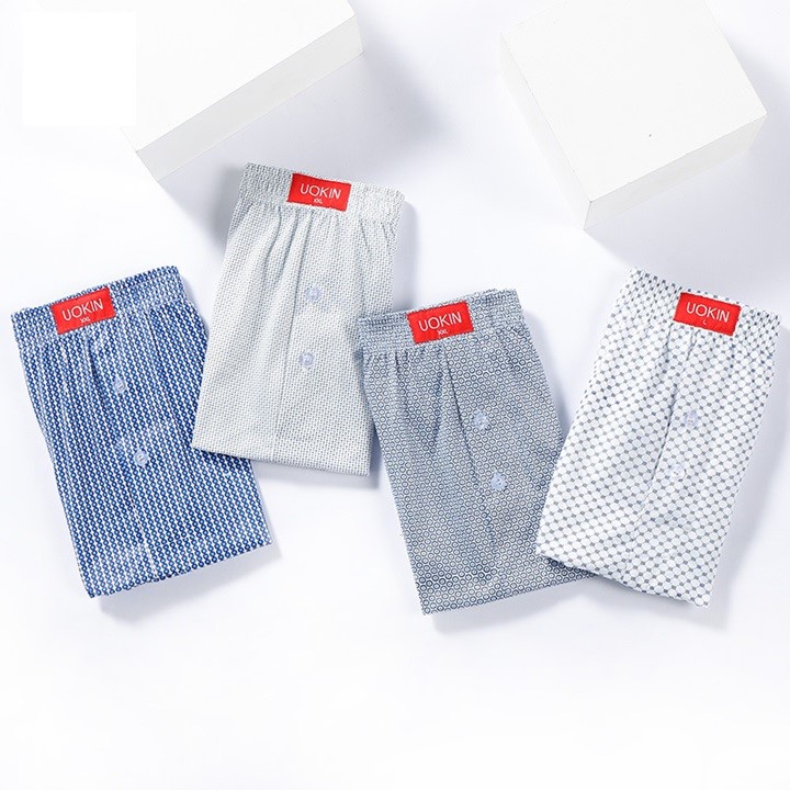 (3pcs) MILANDO Men's Boxer Pant Comfortable Plus Size Casual Home Boxer Brief Underwear Seluar Dalam Lelaki (Type 11)