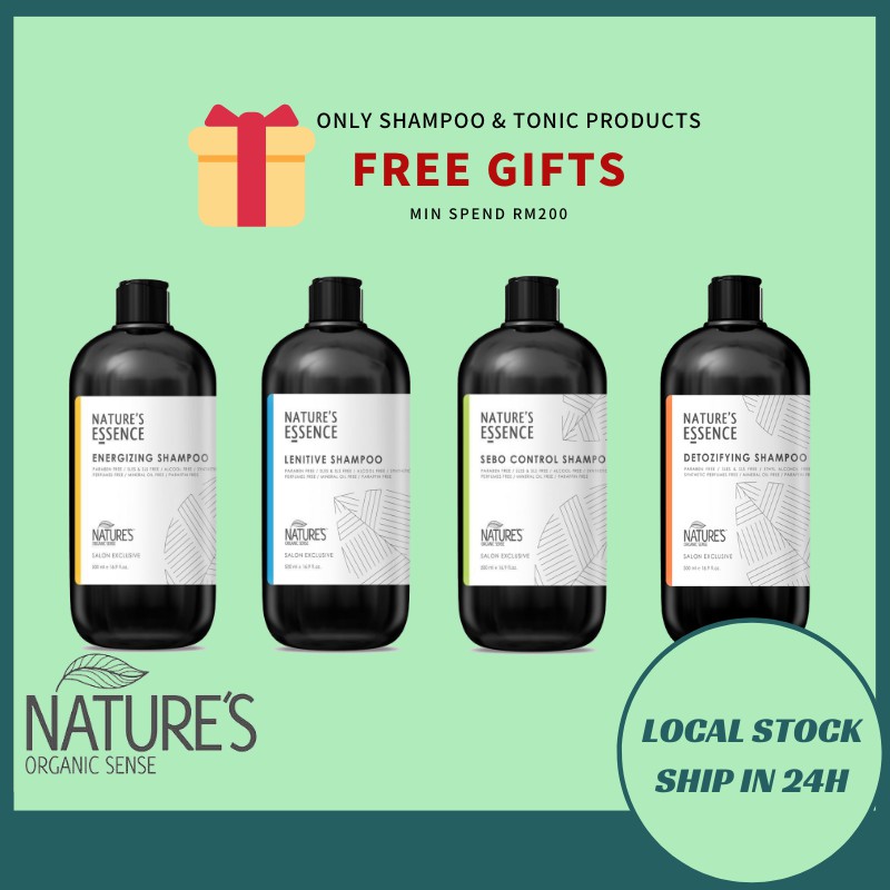 Nature's Organic Sense Natures Essence Hair Shampoo (500ml) Shopee