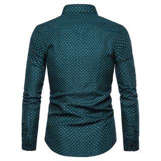 Men Kemeja Long Sleeve Slim  Fit  Print Baju  Batik  Blouse 