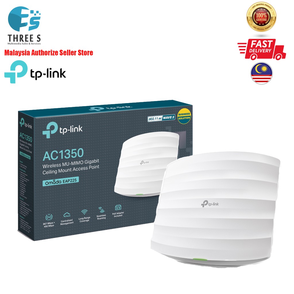 TpLink Ac1350 Wireless Dual Band Gigabit Ceiling Mount Access Point
