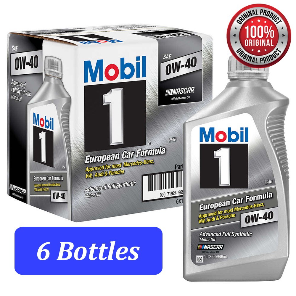 Made In Usa Mobil 1 Advanced 0w40 Sn Fully Synthetic Engine Oil 6qt 5 68l 6 Bottle 0w 40 Shopee Malaysia