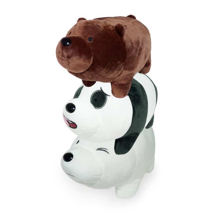 we bare bears stackable plush