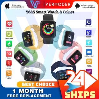 D20s Y68 Smart watch Macaron Colors Fitness Tracker Blood Pressure Heart Rate Monitor Sleep Fitness Smart Watch