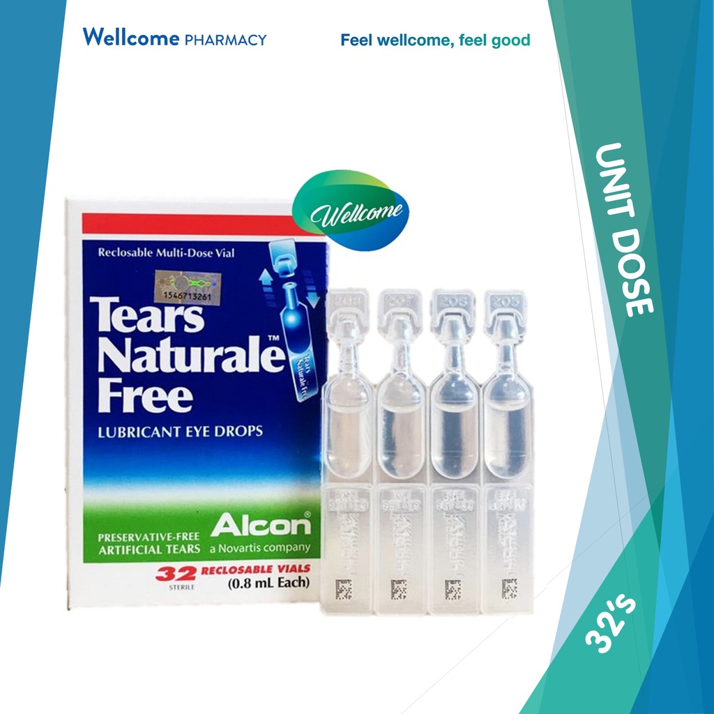 Alcon Tears Naturale Free PreservativeFree Lubricant Eye Drops 0.8ml
