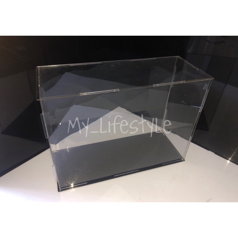 Clear Acrylic Display Box Case With Black Base 