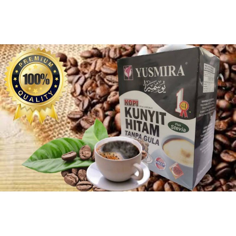 KOPI YUSMIRA KOPI KUNYIT HITAM TANPA GULA PLUS STEVIA 15 SACHETS Shopee Malaysia