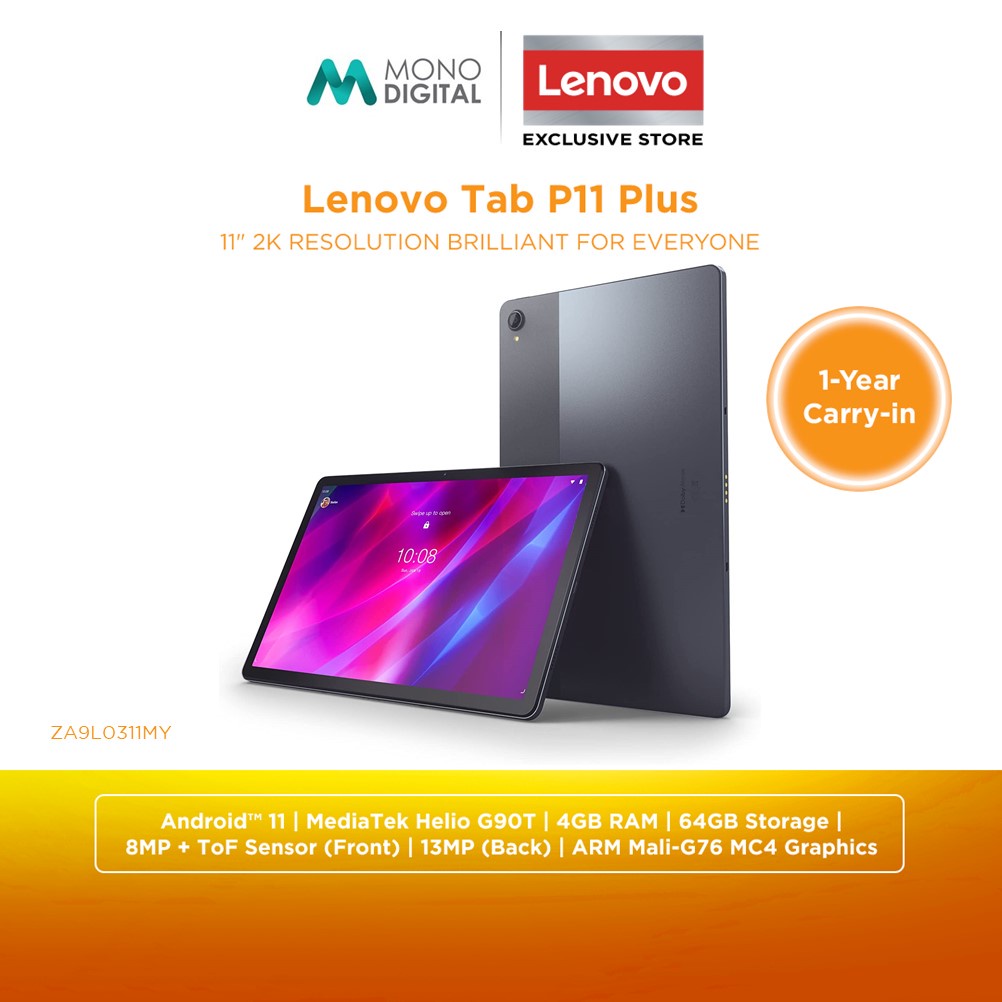 Lenovo Tab P11 Plus TB-J616X 2K Android Tablet ZA9L0311MY/ZA9L0299MY ...