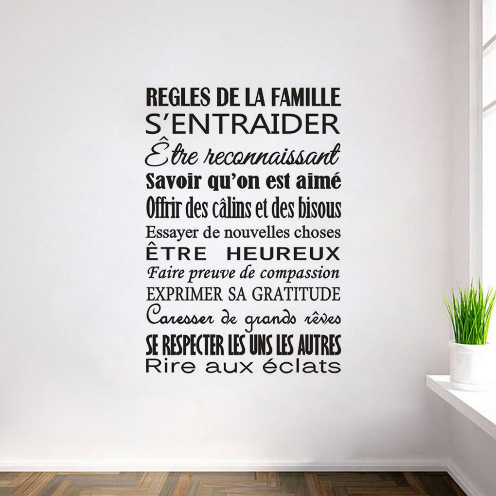 Regles De Spanish Motto Wall Stickers Bedroom Living Room Decoration Home