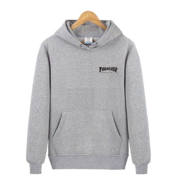 thrasher hoodie grey womens