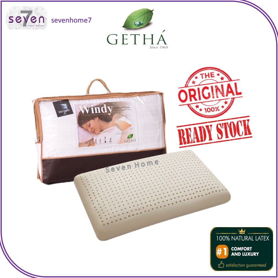 Getha Windy Natural Latex Pillow 100 Original Shopee Malaysia
